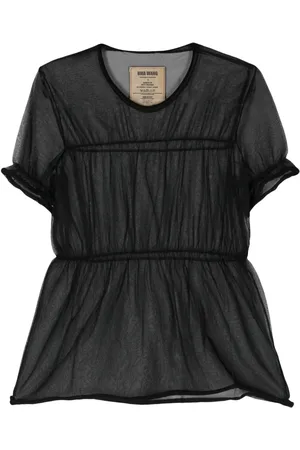 UMA WANG Seam-detail sheer blouse