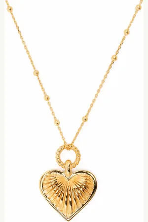 Missoma Ridge heart charm necklace