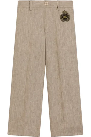 Dolce & Gabbana Logo-appliqué chinos