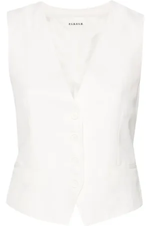 P.A.R.O.S.H. Textured-finish V-neck waistcoat