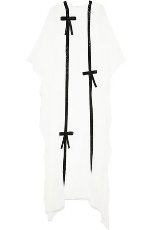 JEAN-LOUIS SABAJI Bow-detail draped abaya