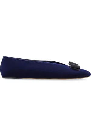 Salvatore Ferragamo Vara velvet ballerina shoes