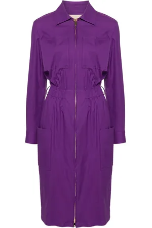 BLANCA Zip-up long-sleeve dress