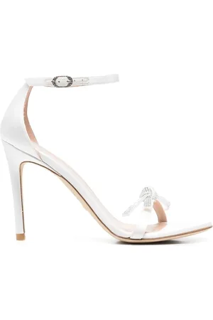 Stuart Weitzman Nudist crystal-bow sandals
