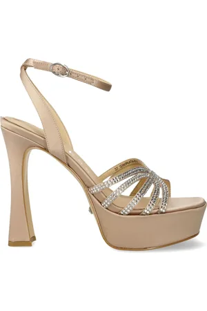 Guess 135mm rhinestone-satin sandals