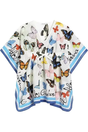 Dolce & Gabbana Butterfly-print kaftan dress