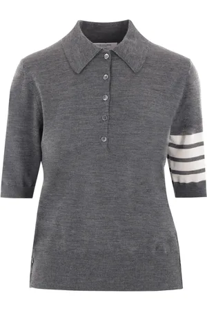 Thom Browne Short-sleeve virgin-wool polo shirt