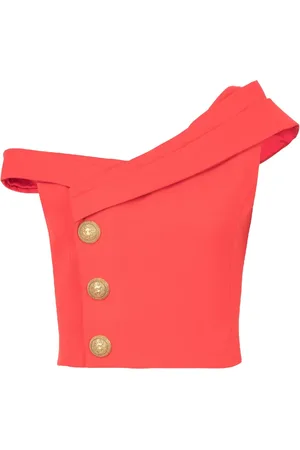Balmain Asymmetric one-shoulder top