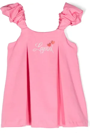 Lapin House Logo-print ruffled dress
