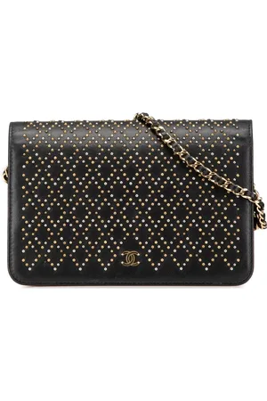 CHANEL 2016-2017 CC Studded Lambskin Wallet on Chain crossbody bag