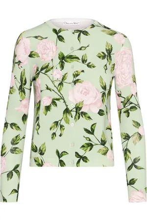 Oscar de la Renta English Rose print cardigan