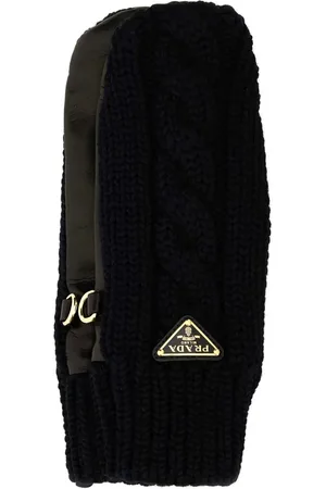 Prada Enamel-triangle logo gloves