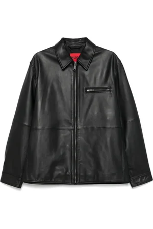 HUGO BOSS Zip-up leather jacket