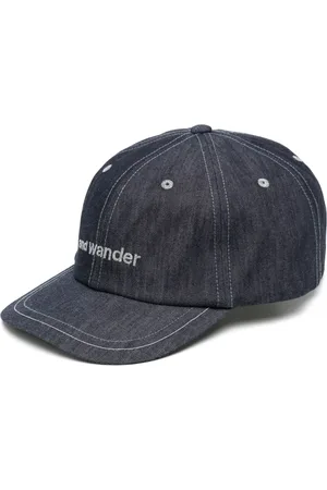 and wander Logo dry denim cap