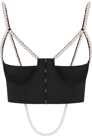 Moschino Pearl-detailing top