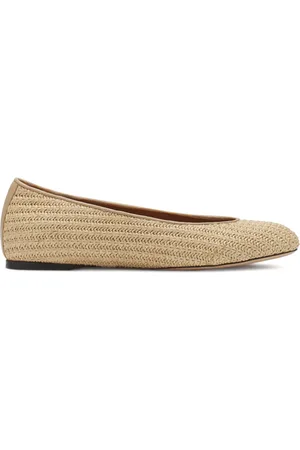 Lanvin Raffia ballet flats
