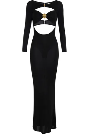 Elisabetta Franchi Jewel-detail jersey gown