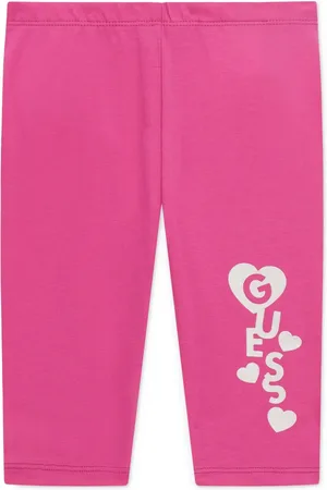 Guess Heart-logo-print trousers