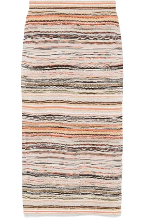 Missoni Wave-pattern lamé midi skirt