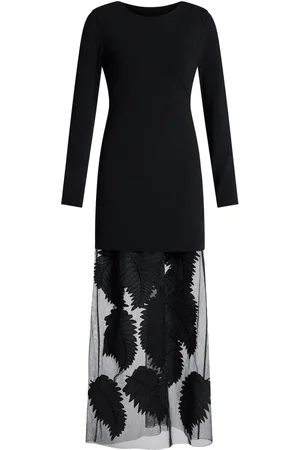 AJE Embroidered-design midi dress