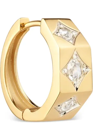 Marie Lichtenberg 18kt yellow diamond hoop earrings