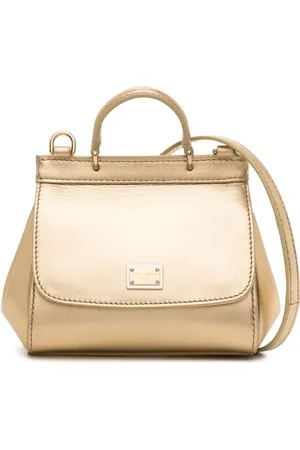 Dolce & Gabbana Logo-plaque metallic shoulder bag