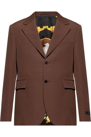 VERSACE Single-breasted wool blazer