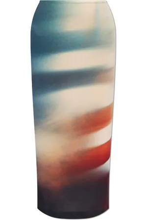Issey Miyake Abstract-print pencil skirt