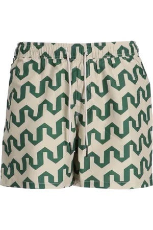 Oas Atlas geometric-print swim shorts