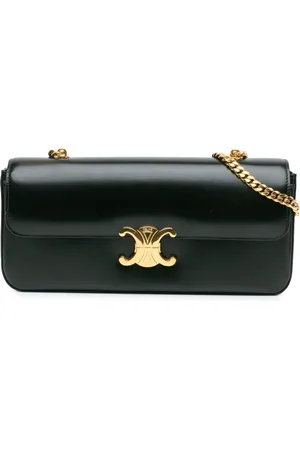 Céline 2021 Triomphe Calfskin Cuir Chain shoulder bag