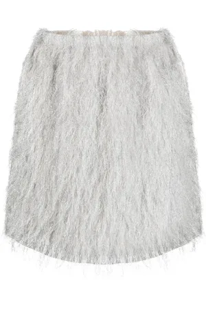 ALYSI Feather-design miniskirt