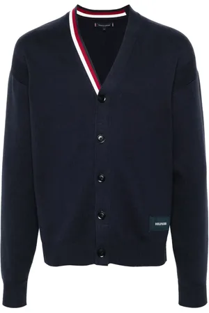 Tommy Hilfiger Logo-appliqué V-neck cardigan