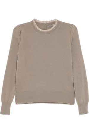 N.PEAL Woven Ruffle sweater