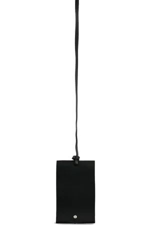 Jil Sander Neck-strap leather phone case
