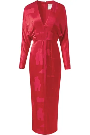 Alejandra Alonso Rojas Drape-sleeve gown