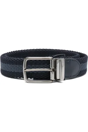 Paul & Shark Leather-trim belt