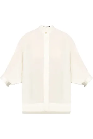 Issey Miyake Single plait round collar top