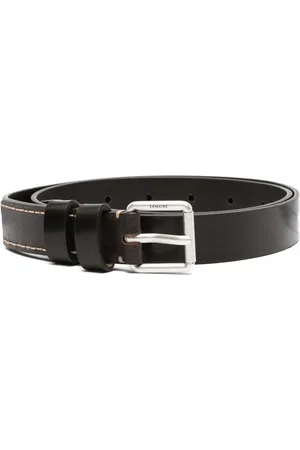 LEMAIRE Logo-engraved buckle leather belt
