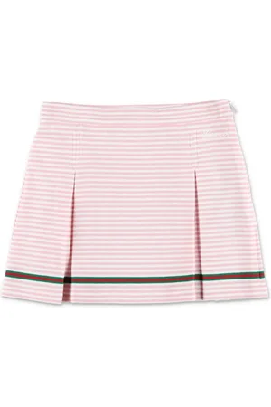 Gucci Web-stripe cotton skirt