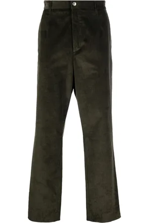 Roberto Cavalli Logo-embroidered corduroy trousers