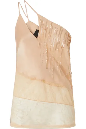 Pinko One-shoulder satin top