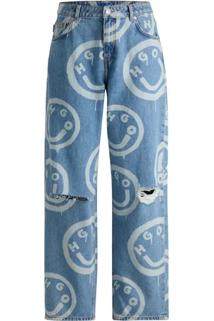 HUGO BOSS Graphic-print jeans