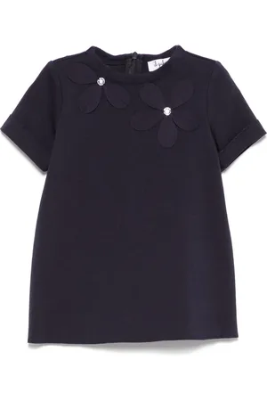 Il gufo Floral-appliqué dress