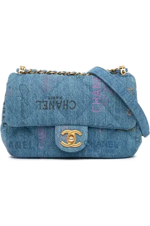 CHANEL 2021-2024 Mini Rectangular Denim Mood Flap crossbody bag