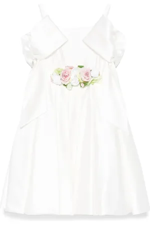 COLORICHIARI Floral-appliqué dress
