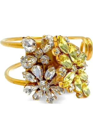 Burberry Crystal flower cuff bracelet