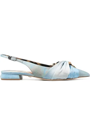 Roberto Cavalli Graphic-print slingback ballerinas
