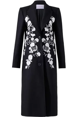 Carolina Herrera Floral-embroidered coat