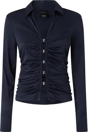 Pinko Shiny gathered-detail blouse