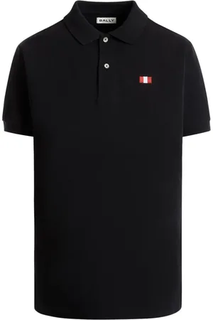 Bally Flag-embroidered polo shirt